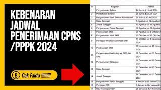 cek fakta kebenaran jadwal pendaftaran cpns/pppk tahun 2024