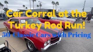 Classics for sale at the Car Corral at the Daytona Speedway Turkey Rod Run November 2024!