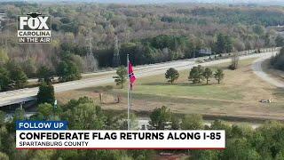 Confederate flag returns along I-85