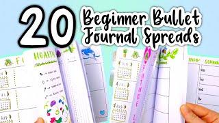 20 Beginner Bullet Journal Spreads! || THE ULTIMATE BULLET JOURNAL GUIDE
