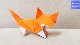 How to make a Cute Cat - Origami Cat Tutorial