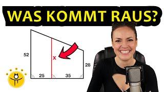 Geometrie Rätsel – Wie lang ist x im Trapez?