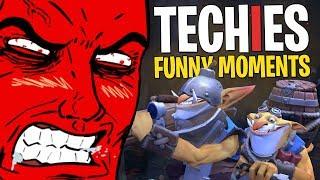 Techies & the Angry Man - DotA 2 Funny Moments