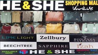 HE & SHE SHOPPING MAL  ISLAMABAD|LADIES GARMENTS AND SHOES | LADIES HAND BAG | LADIES UN STICH SUIT