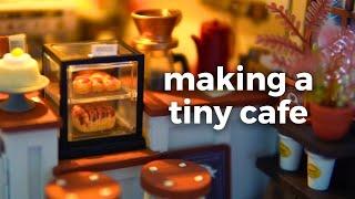 making a tiny coffee house   relaxing miniature making, book nook