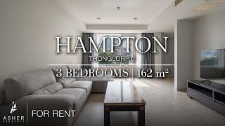 Hampton Thonglor 10 | 3 Bedrooms | Size 162 Sq.m. | Available for Rent