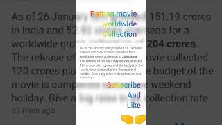 Pathan movie First day worldwide Collection |Pathan movie review |#pathan @yrf |Pathan movie #srk