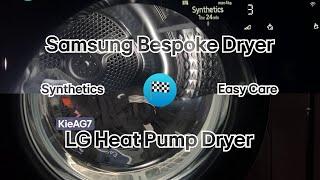 LG Heat Pump Dryer vs Samsung Bespoke Dryer | Easy Care and Synthetics