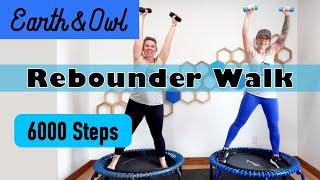 BRISK 3 Mile 6000 Step Rebounder Walk Workout 45 Minutes Beginners & Seniors