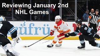 Reviewing January 2nd NHL Games