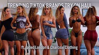 trendy tiktok brands try-on haul | ft. Jaded London & Charcoal Clothing | bikinis, micro skirts, etc