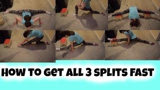 How to get all 3 splits fast | Cartwheelcarly