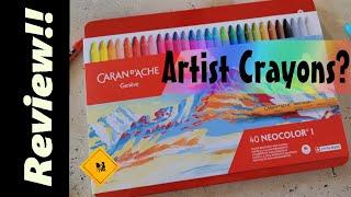 Professional Crayons? Trying Caran d'Ache Neocolor I Wax Pastels for the First Time!