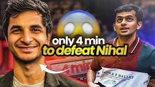 Vidit slam dunks Nihal Sarin in just 4 minutes | Tata Steel Chess India Blitz 2024