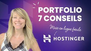  7 CONSEILS pour ton PORTFOLIO - Avec HOSTINGER Rapide et facile à mettre en ligne ! 