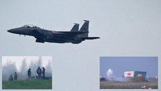 U.S. JTACs Training With F-15 Jets, Firing The M61 Vulcan Cannon On Holbeach Range.