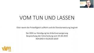 Urteilsbesprechung KGH: Außerordentliche Kündigung wegen Arbeitsverweigerung