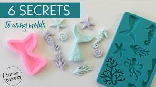 6 Secrets How to Use Silicone Molds for Fondant / Gumpaste / Modeling Chocolate / Marzipan - EASY