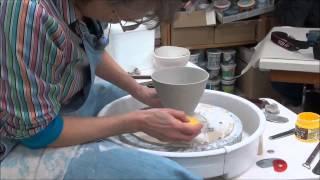 Trimming Porcelain by Antoinette - clips from Moose Jaw workshop