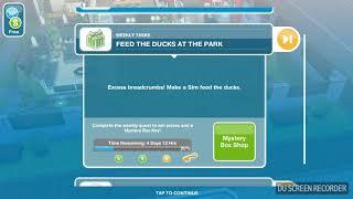 The Sims Freeplay - Feed the Ducks at the Park -  Weekly Task