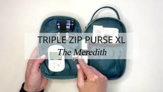 Triple Zip Purse XL  I  Sugar Medical