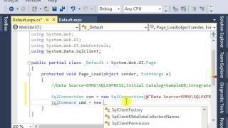 How to Create Store Procedure to Retrieve data and show on Front end using SQL, ASP and C#