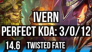 IVERN vs TWISTED FATE (MID) | 3/0/12, 900+ games | KR Master | 14.6