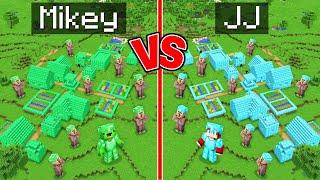 Mikey EMERALD vs JJ DIAMOND Village Survival Battle in Minecraft (Maizen)