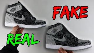 REAL VS FAKE! NIKE AIR JORDAN 1 REBELLIONAIRE SNEAKER COMPARISON!