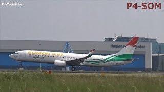 Somon Air - Boeing 737-900 ER - Rare landing at AMS Schiphol (P4-SOM)