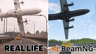 Airplane accidents Based on Real Life Incidents #3 | BeamNG DRIVE