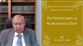 Msg 1 - Our Need to Labor on the All-inclusive Christ
