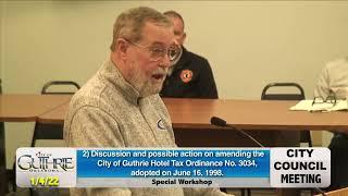 Workshop: Amending Guthrie Hotel Tax Ordinance