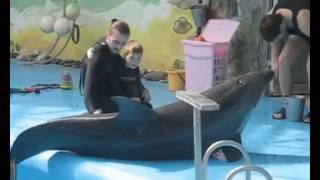 Саша Приходько на дельфинотерапии