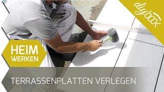 Terrassenplatten verlegen - Die Feinsteinzeug Terrasse im Drainagemörtel