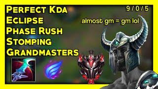 PERFECT KDA Eclipse Mid Tryndamere STOMPING Grandmasters - Yasukeh