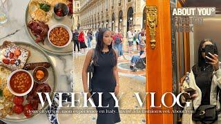 WEEKLY VLOG: DEUX CITYTRIPS, MON EXPERIENCE EN ITALY, FASHIONWEEK ABOUT YOU