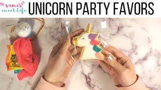 UNICORN RAINBOW BIRTHDAY PARTY FAVORS | What's in my 7 Year Old's Party Favor Goodie Bags