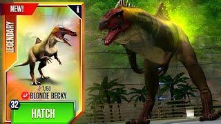NEW LEGENDARY BLONDE BECKY MAX LEVEL 40 | JURASSIC WORLD THE GAME