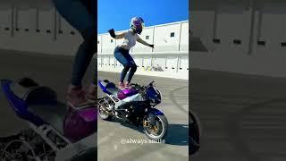 desi girl  | girl stunts | riding sports bike  | girls riding | bike status sports bike #shorts