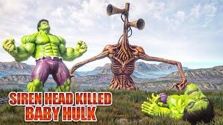 Hulk Vs Siren Head Ep:82| Hulk Fight | Siren Head Killed Baby Hulk | SCP-096 vs Siren head