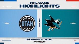 NHL Highlights | Utah HC vs. Sharks - December 14, 2024