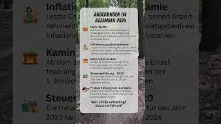 Diese Änderungen kommen im Dezember 2024️#reels #shorts #finanzenmitercan