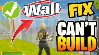 How to FIX WALL Build "F" Keybind Not Working | Fortnite Wall Build not Working Fix *After Update*