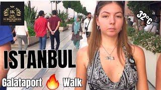 Galataport Istanbul Turkey-August 2023  walking Tour-4K UHD 60fps