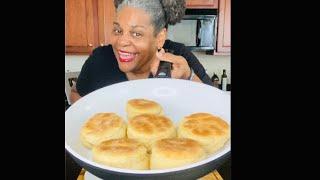 I don’t use ANY oven to Bake Biscuits anymore!  Cooked on Stovetop! (BIG, Flaky, Buttery Biscuits)