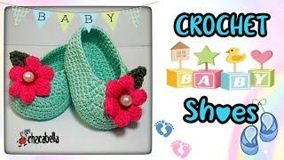 Crochet Baby Shoes ️ How to Crochet Baby Shoes 0-3 Months For Beginners | Crochet Flower Baby Shoes