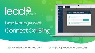 Connect CallSling Account in Lead Generated