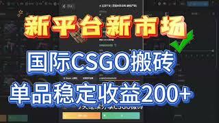 CSGO搬砖新平台新市场，单品稳定收益200+