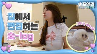 (ENG) 유튜버 수지의 하루 V-log (feat.떡볶이, 편집, 데지) Youtuber SUZY's V-log